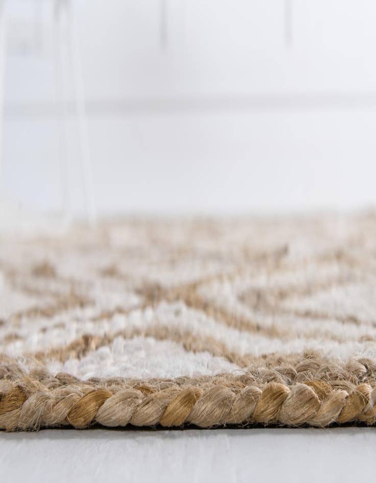 Detail image of 2' 7 x 6' 1  Hand Braided Jute Runner Rug
