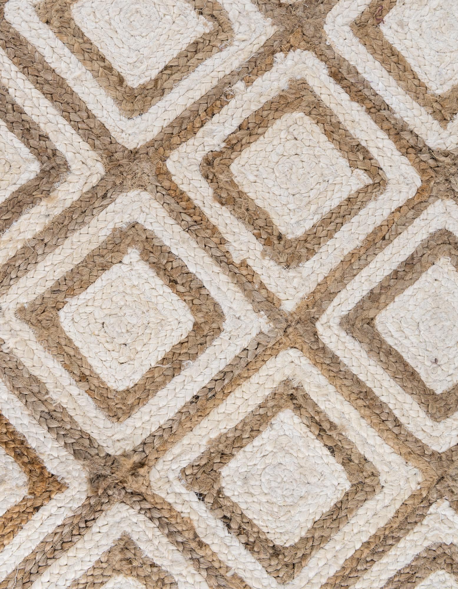 2' 7 x 6' 1 Handmade Braided Jute Runner Rug