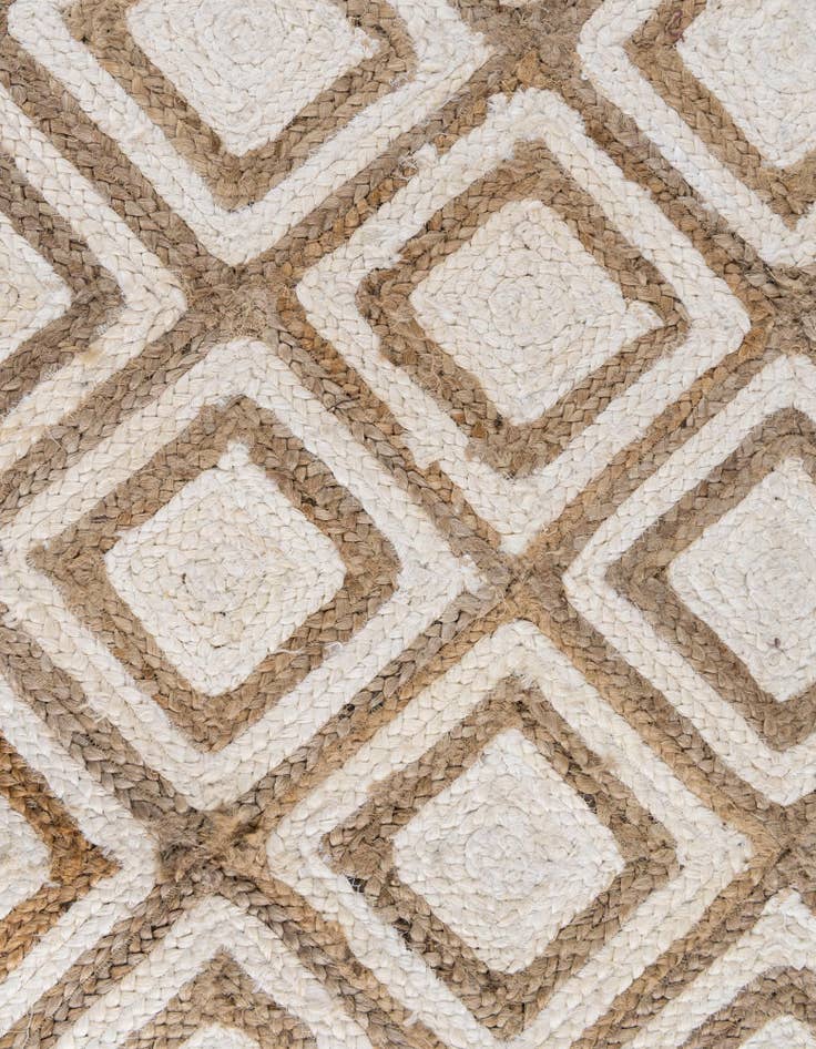 Detail image of 2' 7 x 6' 1  Hand Braided Jute Runner Rug