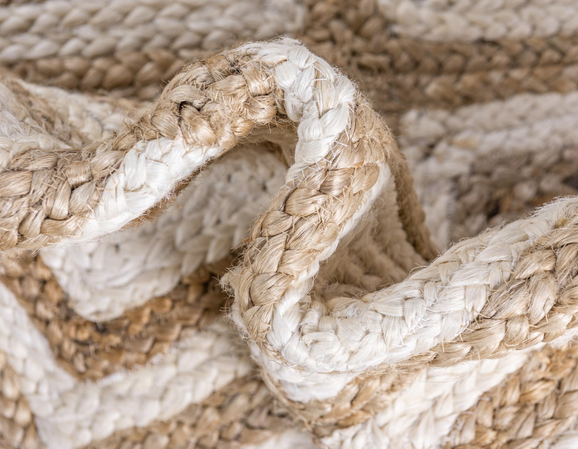 2' 7 x 6' 1 Handmade Braided Jute Runner Rug