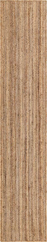 Detail image of 2' 7 x 13' 1 Handmade Braided Jute Runner Rug