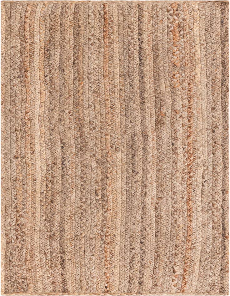 Detail image of 2' x 5' 1  Hand Braided Jute Runner Rug
