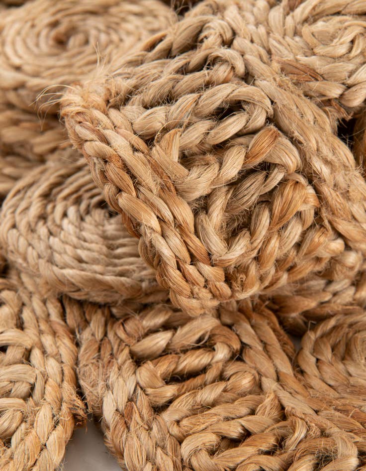 Detail image of 2' 7 x 8' Braided Jute Runner Rug