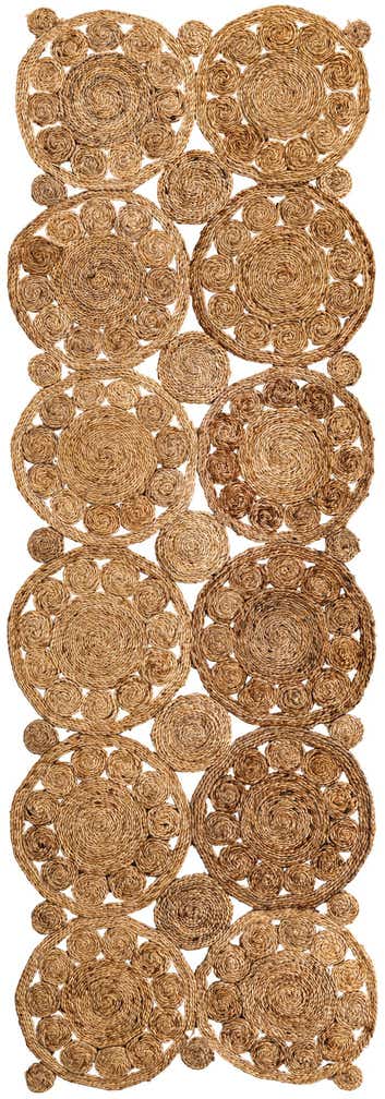 2' 7 x 8' Braided Jute Runner Rug