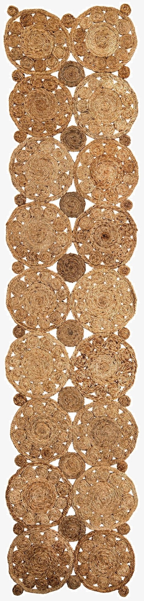 2' 7 x 12' Braided Jute Runner Rug