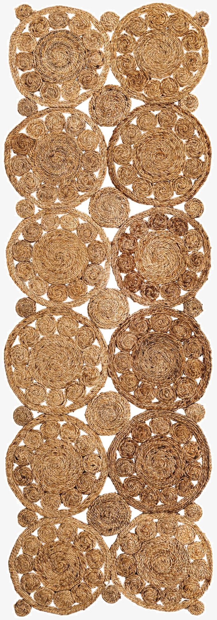 2' x 6' 1  Hand Braided Jute Runner Rug