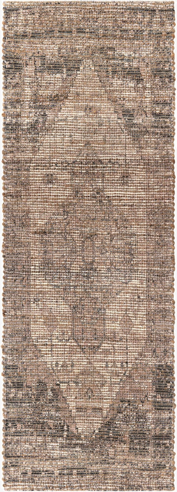 2' 2 x 6' 1  Hand Woven Chenille Jute Runner Rug