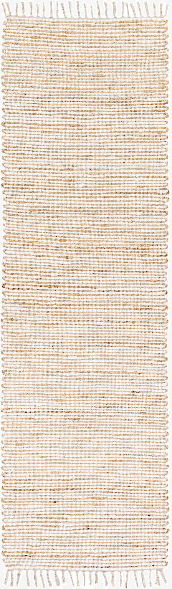 2' 8 x 9'  Hand Woven Chindi Jute Runner Rug