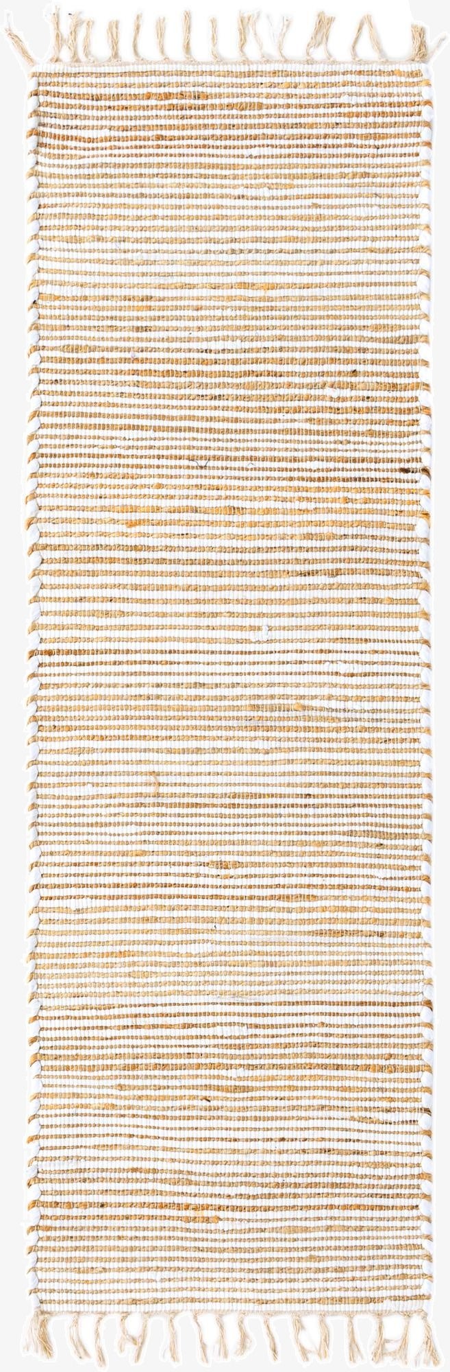 2' 2 x 6' 1  Hand Woven Chindi Jute Runner Rug