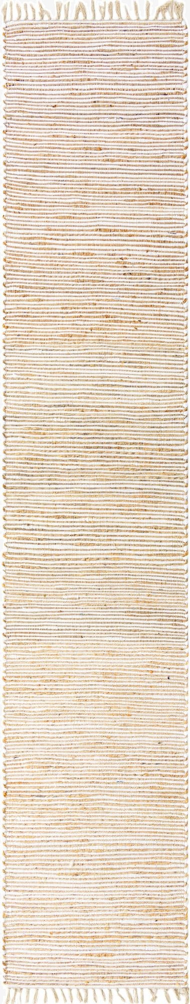 90cm x 490cm  Hand Woven Chindi Jute Runner Rug