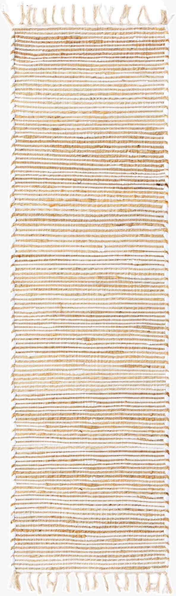 2' 7 x 10'  Hand Woven Chindi Jute Runner Rug