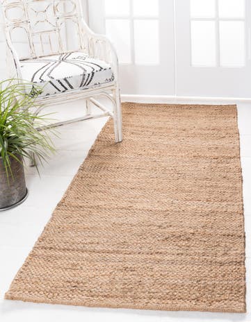 Natural Hand Woven Chunky Jute Runner Rug