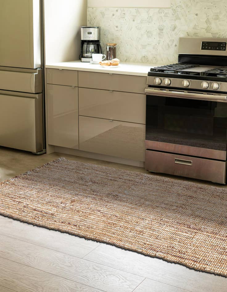 Detail image of 2' 7 x 12'  Hand Woven Chunky Jute Runner Rug