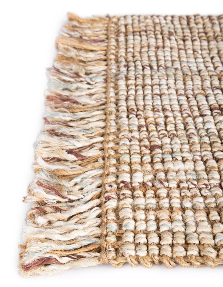 Detail image of 2' x 5' 1 Hand Woven Chunky Jute Runner Rug