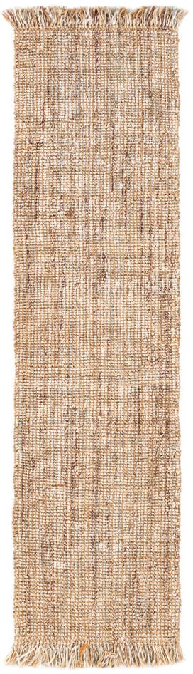 Detail image of 2' 7 x 10' Hand Woven Chunky Jute Runner Rug
