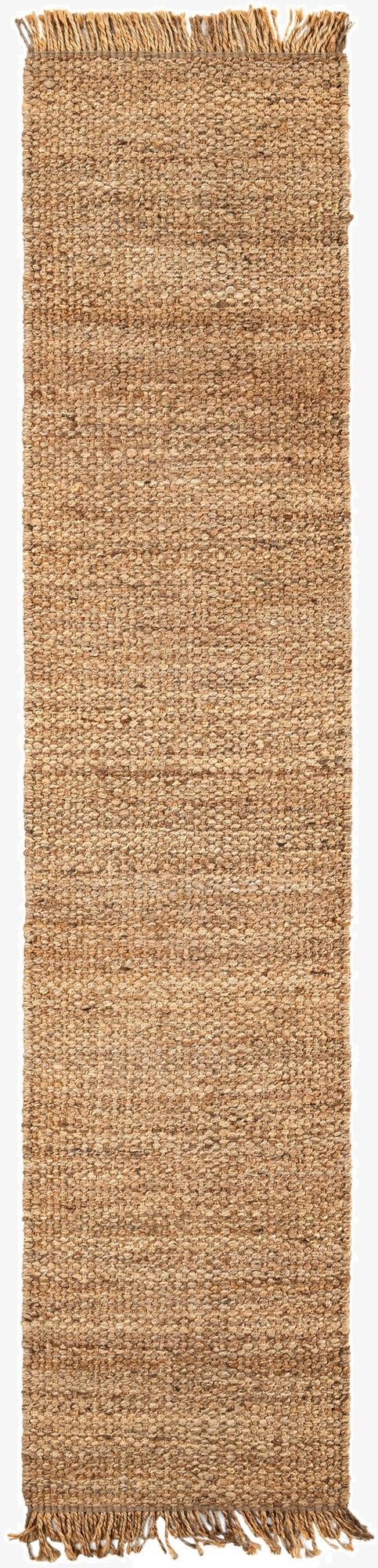 2' 7 x 12' Hand Woven Chunky Jute Runner Rug