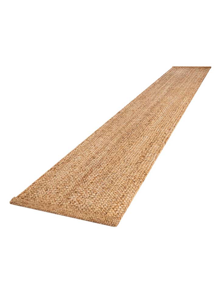 2' 7 x 16' 5 Handmade Heirloom Braided Jute Runner Rug