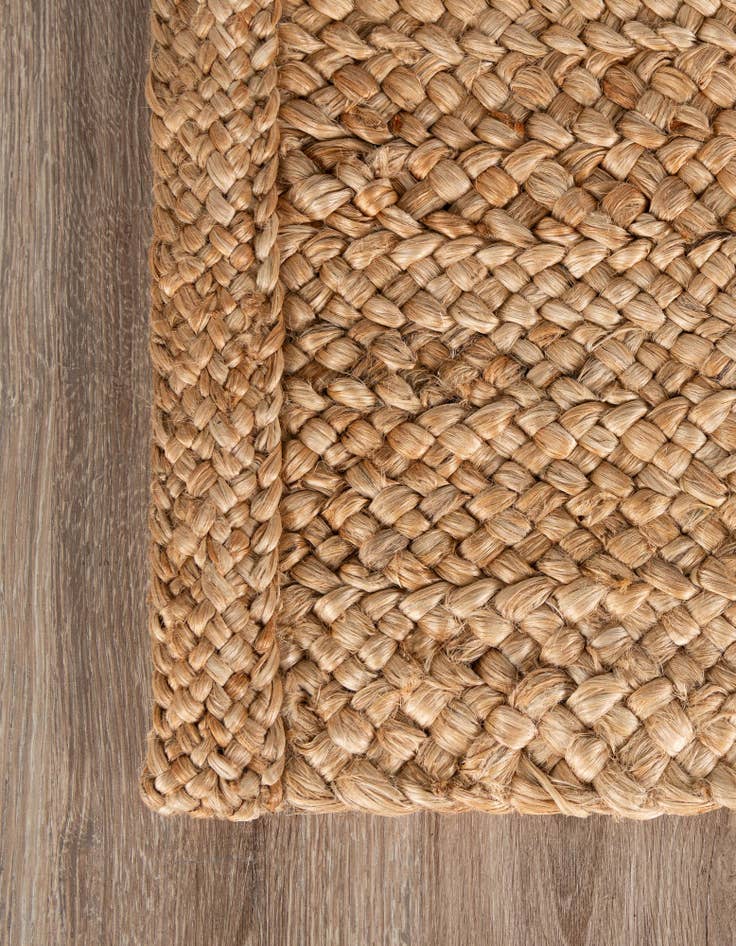 Detail image of 2' 7 x 8'  Hand Heirloom Braided Jute Runner Rug