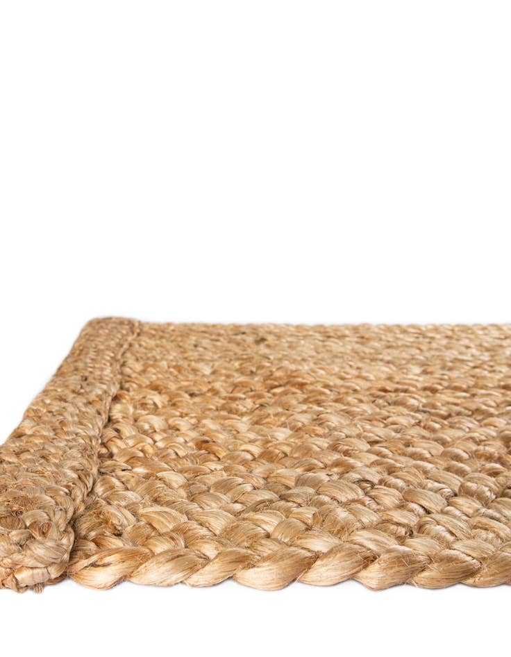Detail image of 2' x 6' 1  Hand Heirloom Braided Jute Runner Rug