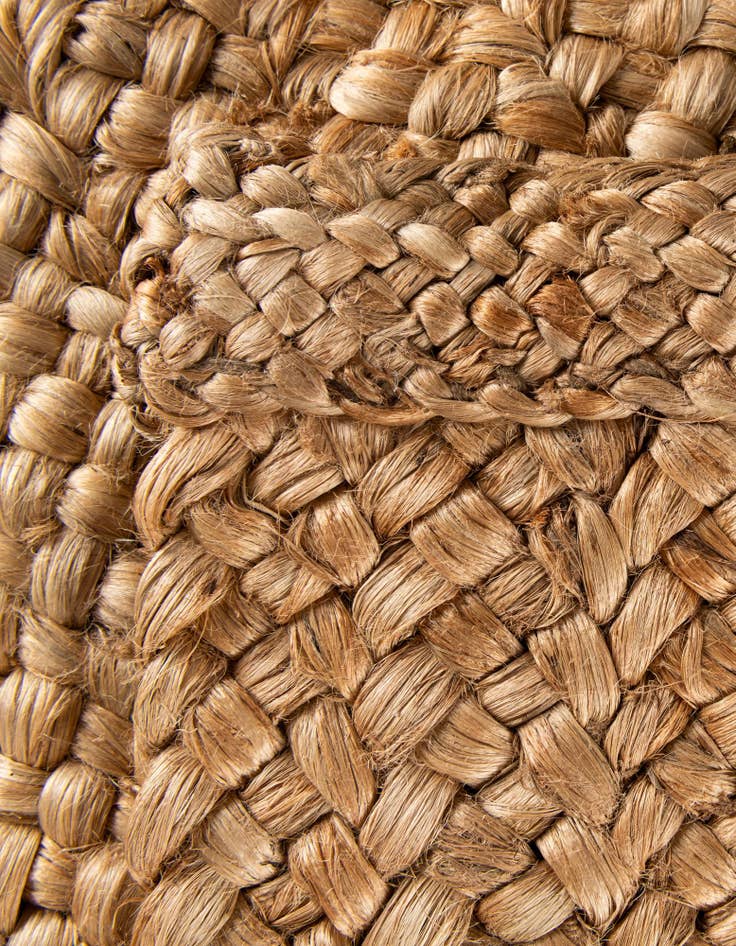 Detail image of 2' x 6' 1  Hand Heirloom Braided Jute Runner Rug