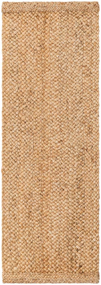 Detail image of 2' x 6' 1 Handmade Heirloom Braided Jute Runner Rug