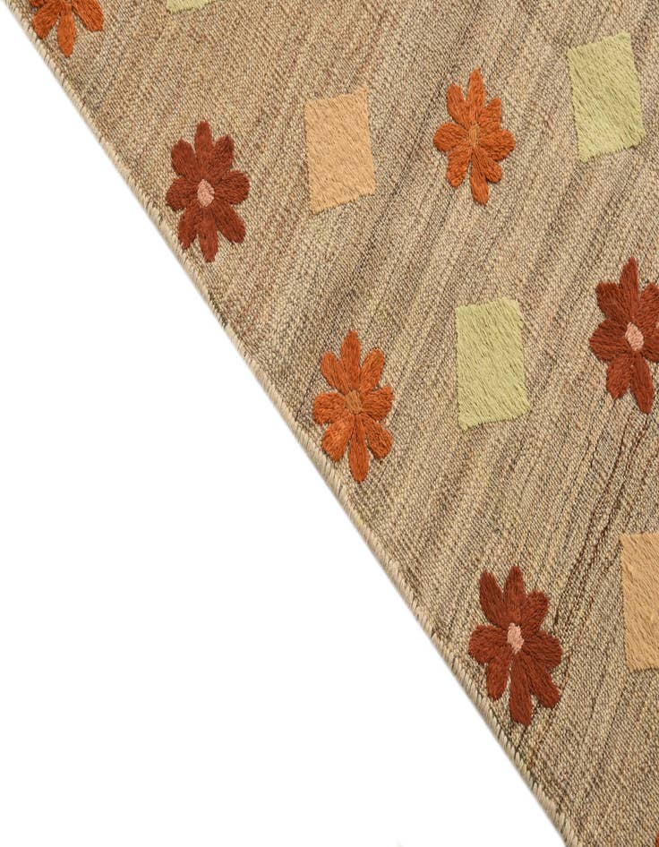 Detail image of 3' x 10' 4  Hand Woven Kilim Modern Wool Runner Rug