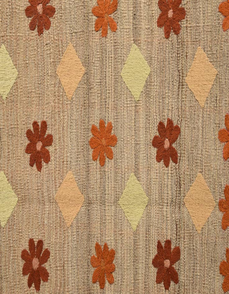 Detail image of 3' x 10' 4  Hand Woven Kilim Modern Wool Runner Rug