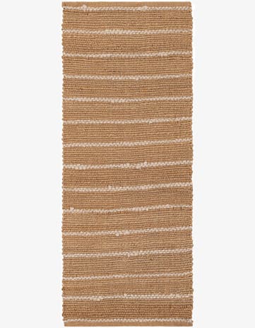2' x 5' 1 Hand Braided Laurel Handwoven Jute Runner Rug