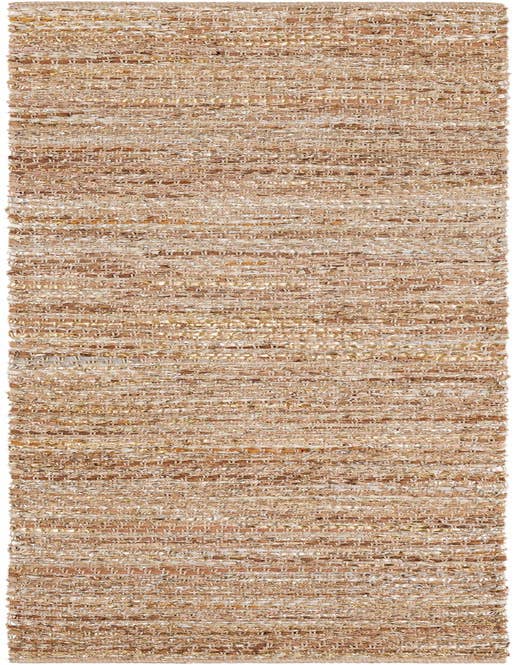 Detail image of 2' x 8' Hand Woven Leather Metallic Jute Runner Rug