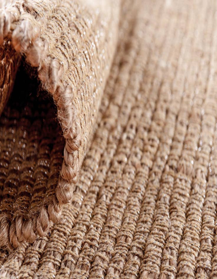 Detail image of 2' 6 x 6'  Hand Woven Metallic Jute Runner Rug