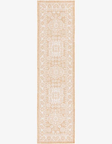 Natural Easy-Clean Aztec Indoor / Outdoor Runner Rug