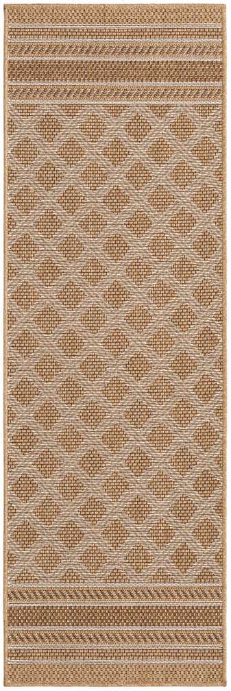 2' x 6' 1 Easy-Clean Lattice Indoor / Outdoor Runner Rug