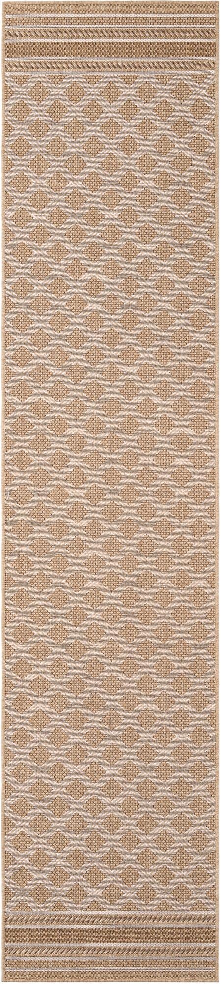 2' 7 x 12' Washable Lattice Indoor / Outdoor Runner Rug