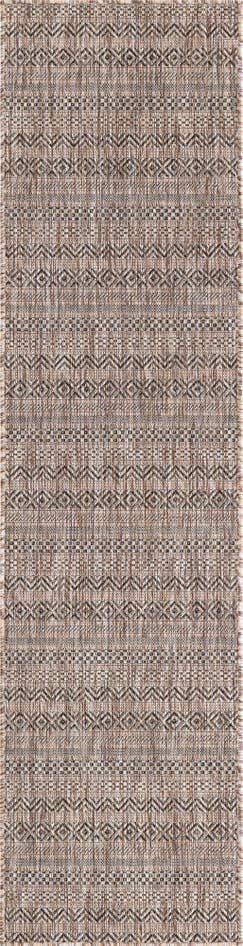 Detail image of 2' x 8' Easy-Clean Striped Indoor / Outdoor Runner Rug