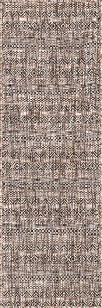 2' x 6' Easy-Clean Striped Indoor / Outdoor Runner Rug