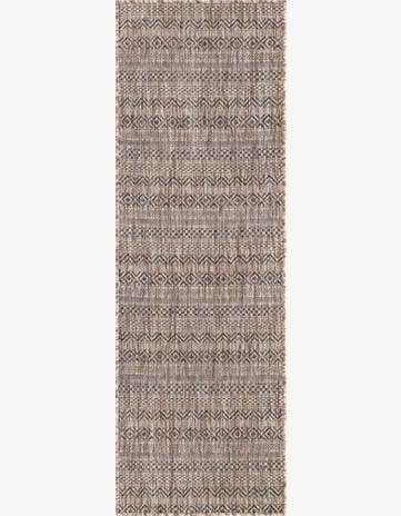 2' x 6' Easy-Clean Striped Indoor / Outdoor Runner Rug