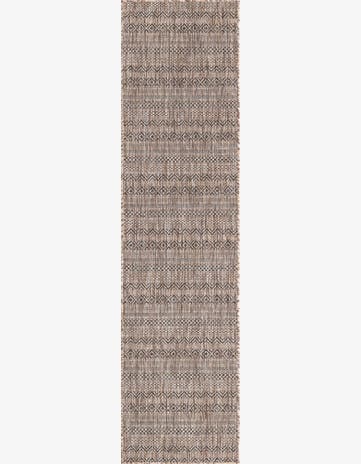 2' x 8' Easy-Clean Striped Indoor / Outdoor Runner Rug