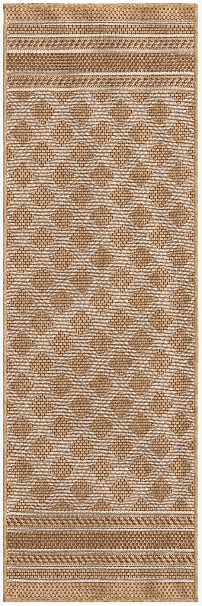 2' x 6' 1  Washable Trellis Indoor / Outdoor Runner Rug
