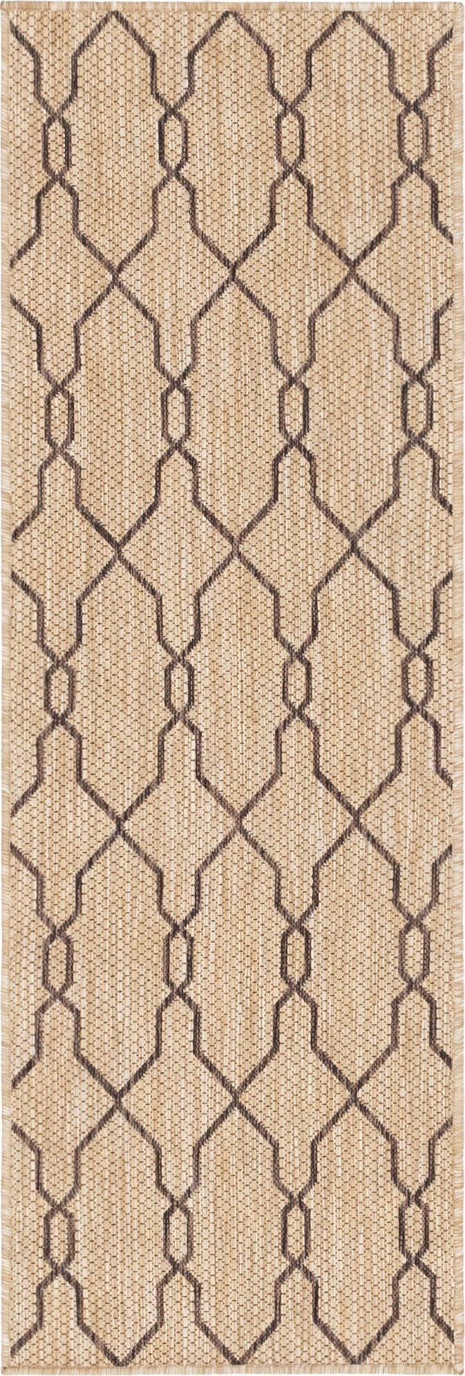 2' x 6'  Washable Trellis Indoor / Outdoor Runner Rug