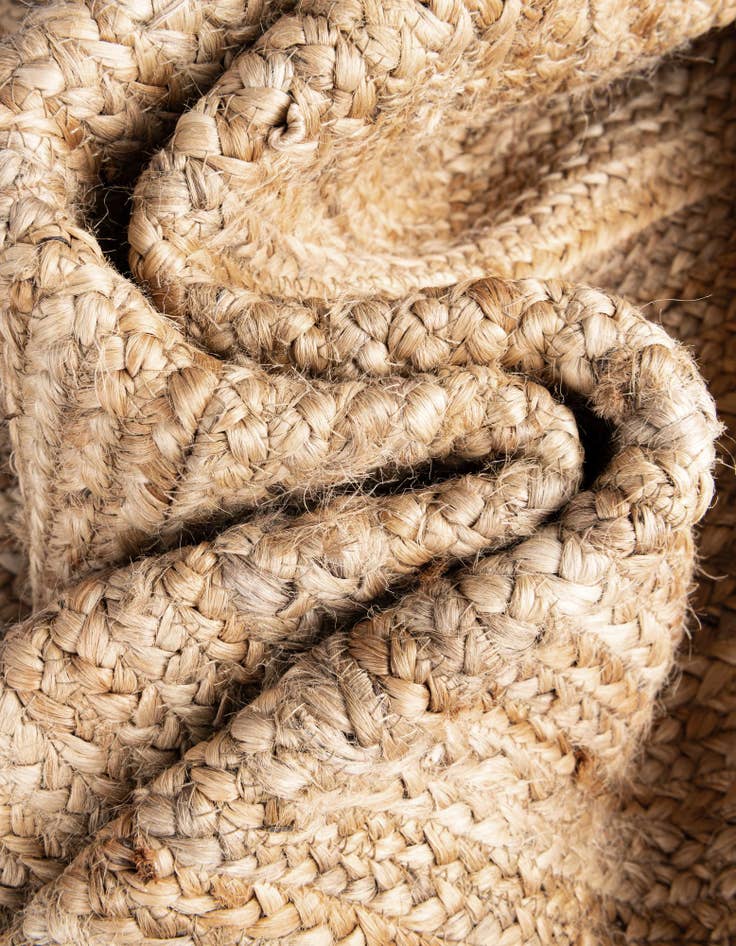 Detail image of 6' 1 x 6' 1 Handmade Braided Jute Square Rug