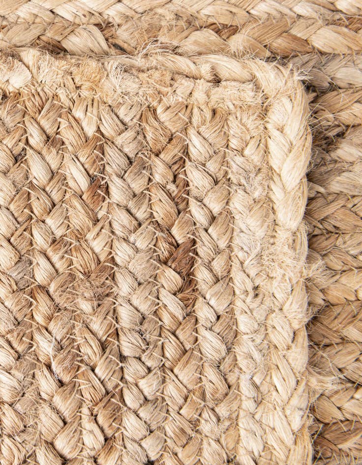 Detail image of 6' 1 x 6' 1 Handmade Braided Jute Square Rug