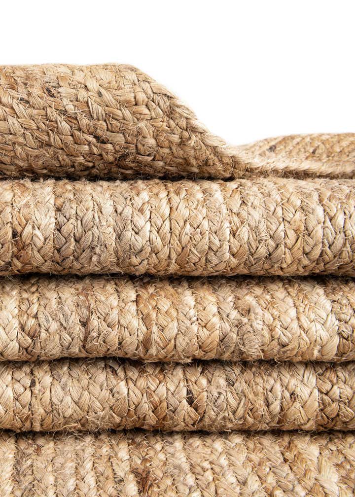 6' 1 x 6' 1 Handmade Braided Jute Square Rug
