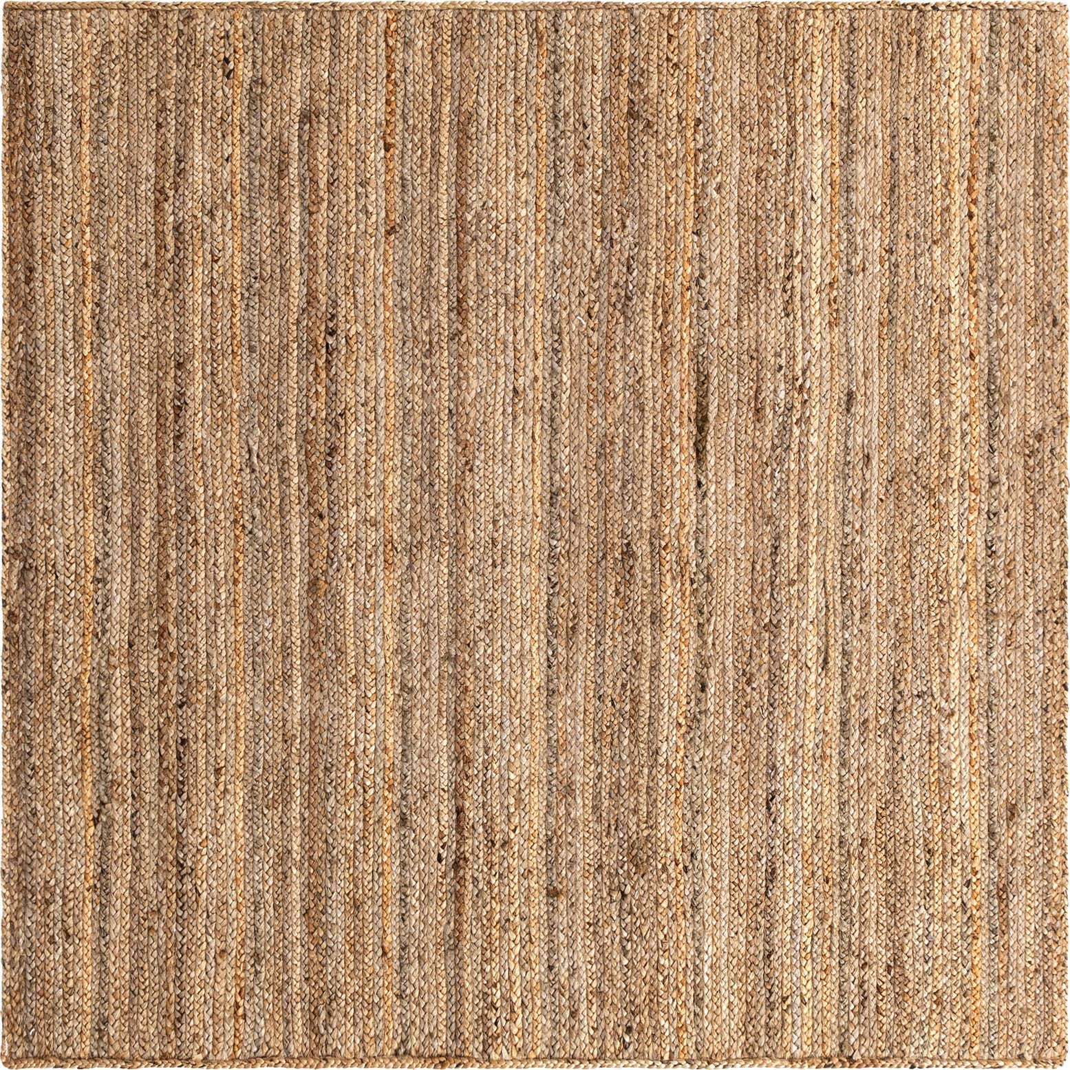 6' 1 x 6' 1 Handmade Braided Jute Square Rug