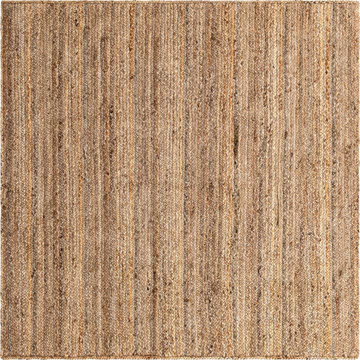 6' 1 x 6' 1 Handmade Braided Jute Square Rug