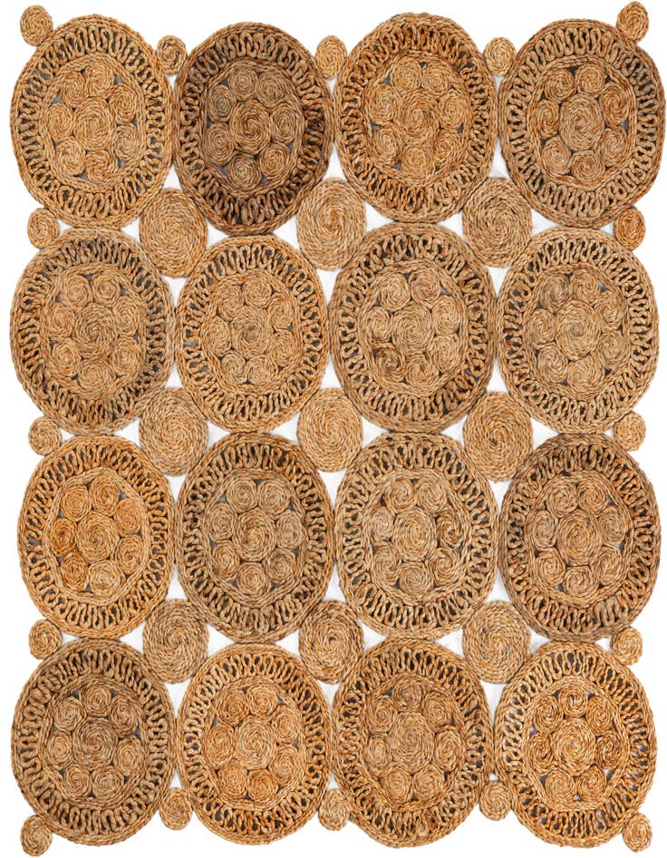 Detail image of 4' 1 x 4' 1  Hand Braided Jute Square Rug