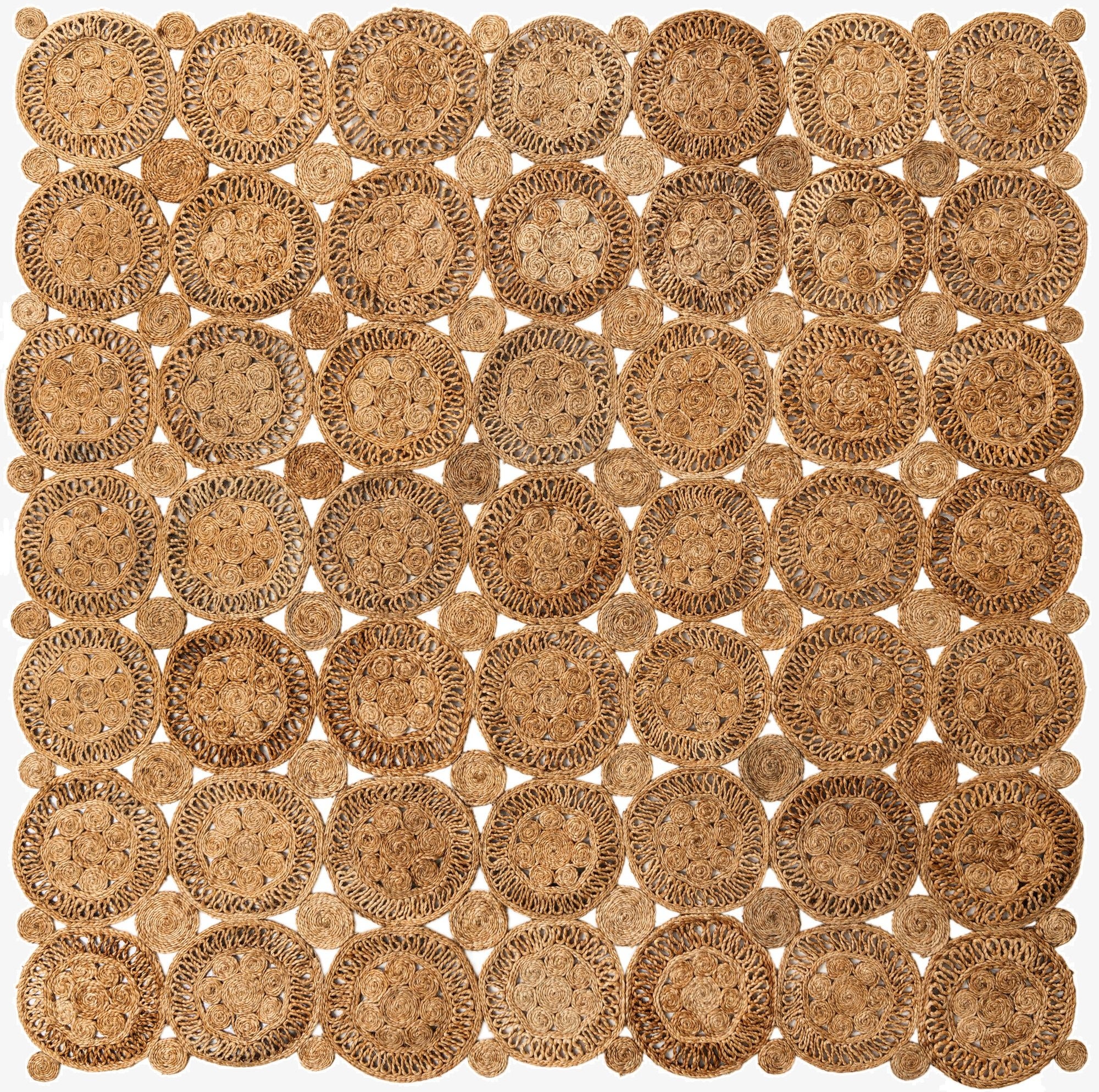 7' 10 x 7' 10  Hand Braided Jute Square Rug
