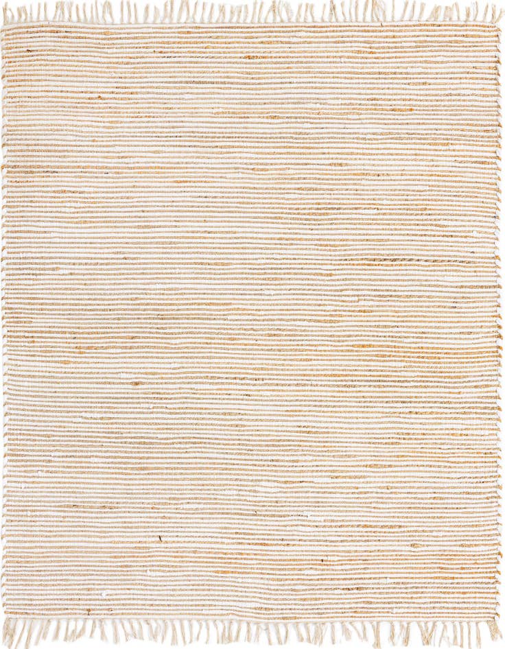 Detail image of 7' 1 x 7' 1 Hand Woven Chindi Jute Square Rug