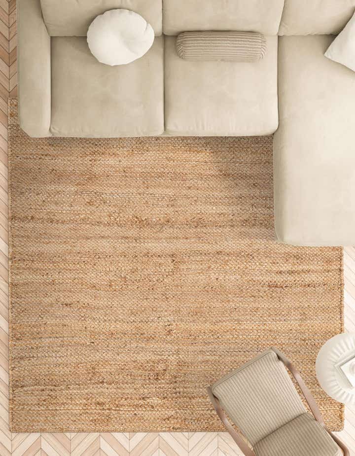 10' x 10' Hand Woven Chunky Jute Square Rug