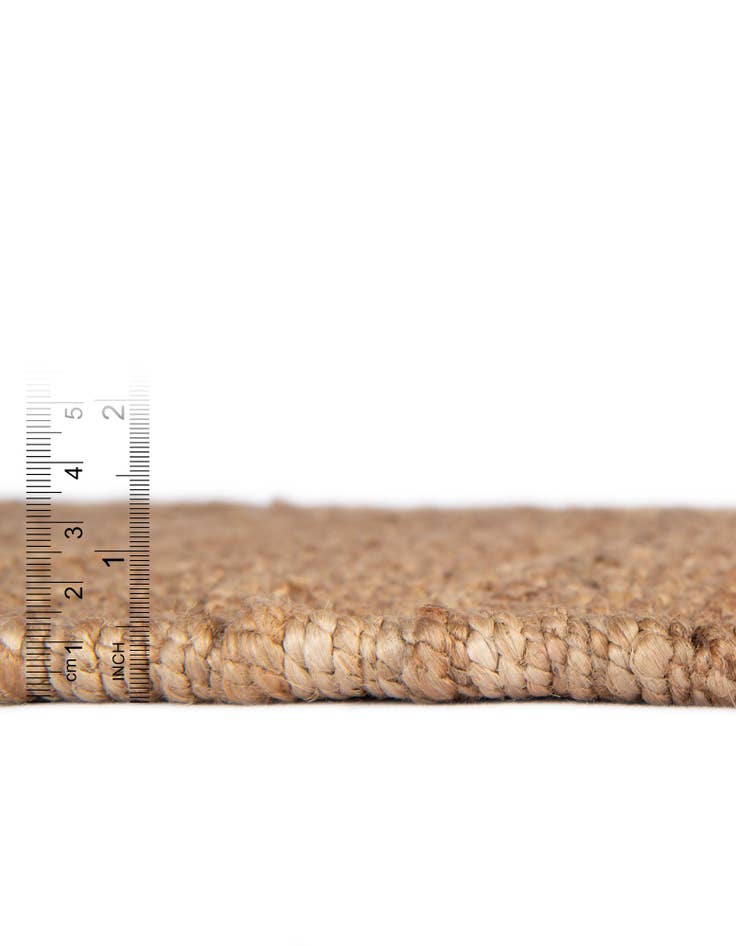 Detail image of 5' 1 x 5' 1 Hand Woven Chunky Jute Square Rug