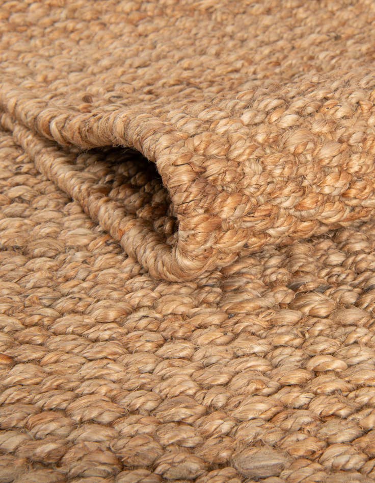 Detail image of 5' 1 x 5' 1 Hand Woven Chunky Jute Square Rug